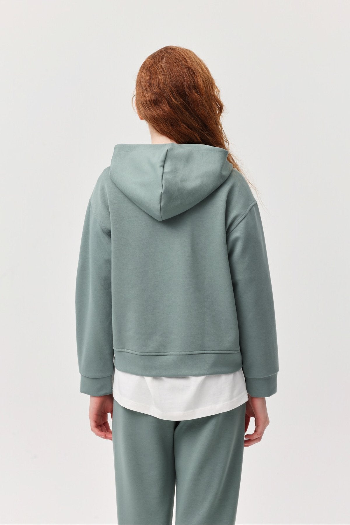 Girl's Zippered Sweat Top