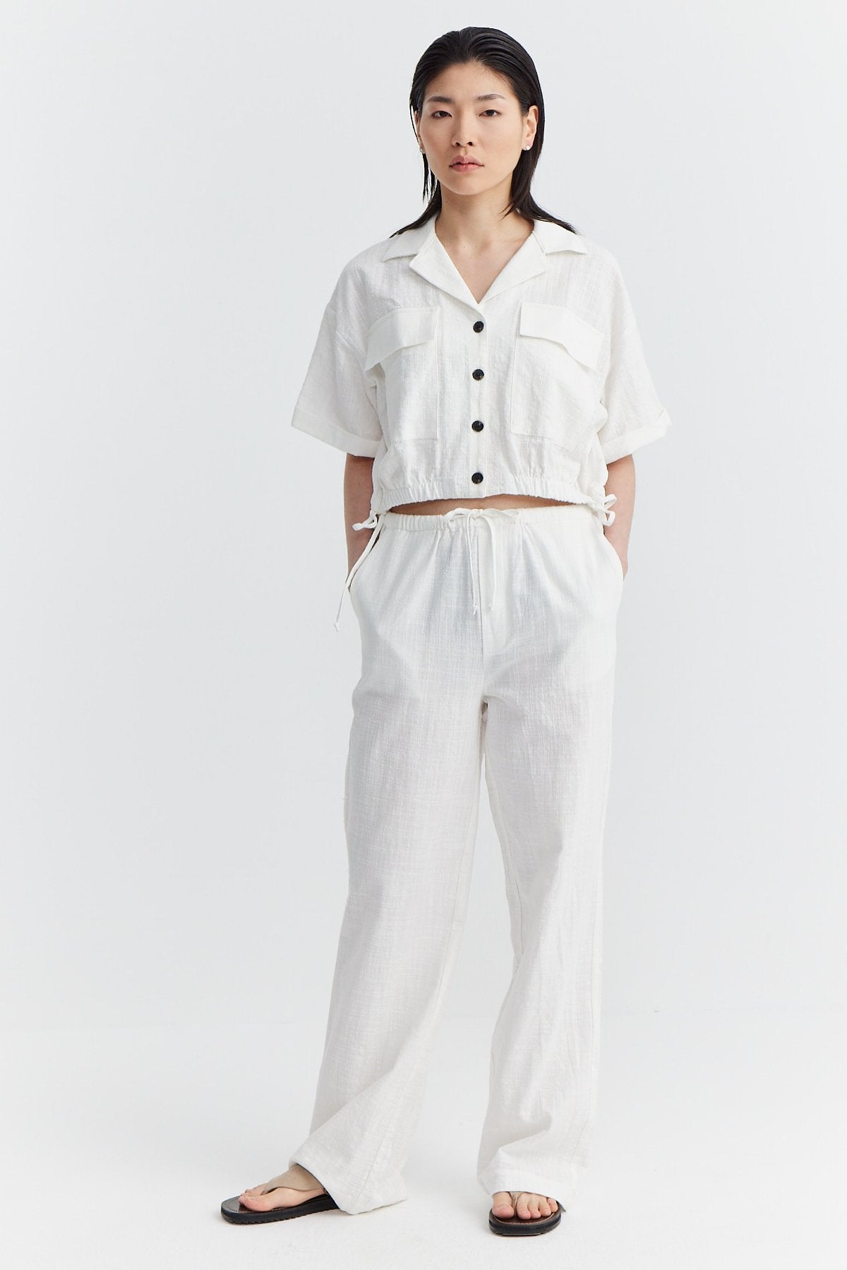 Women's Linen Look Trousers
