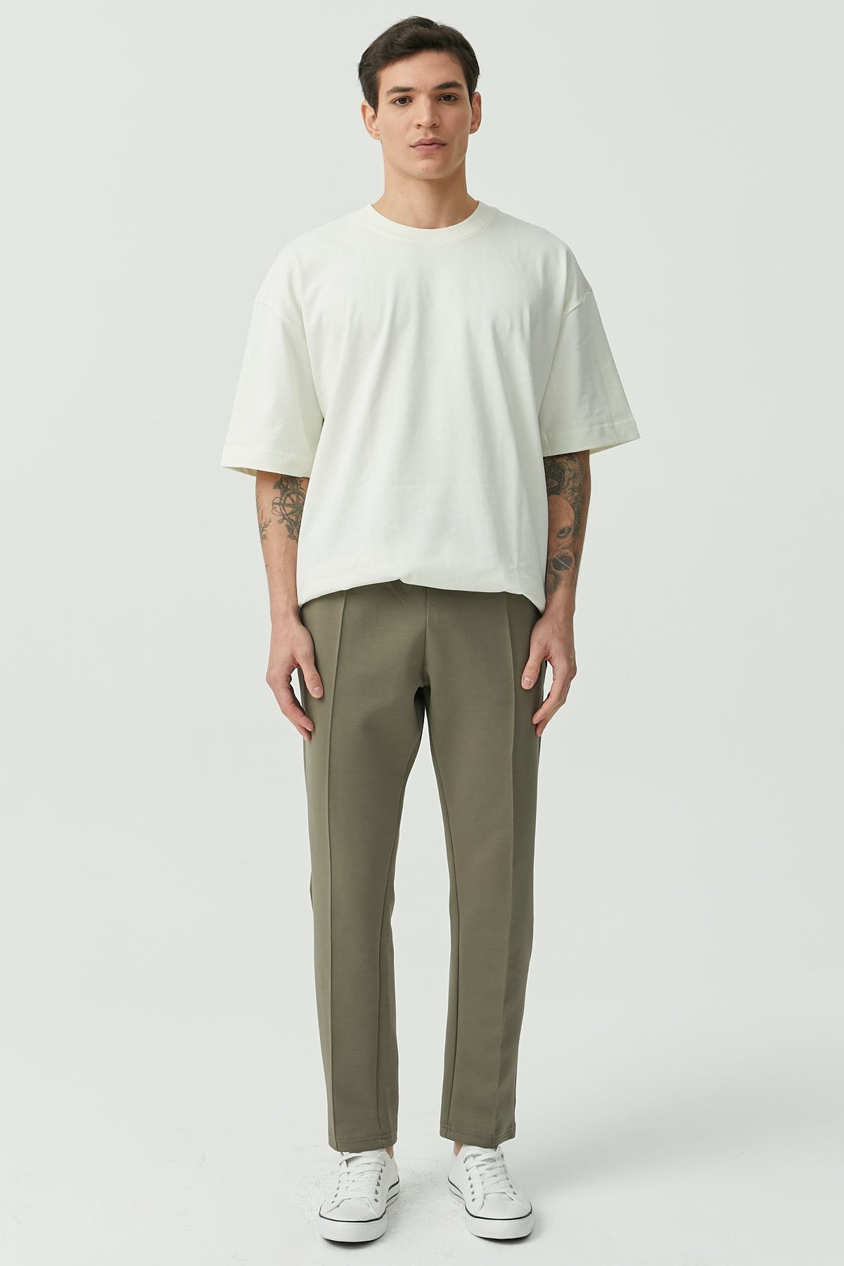 Tied Waist Sweat Pants
