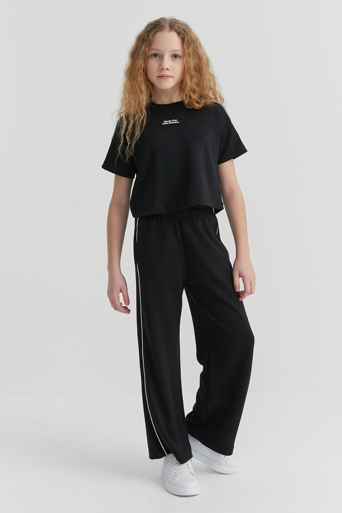 Girl's Elastic Waist Sweat Bottom