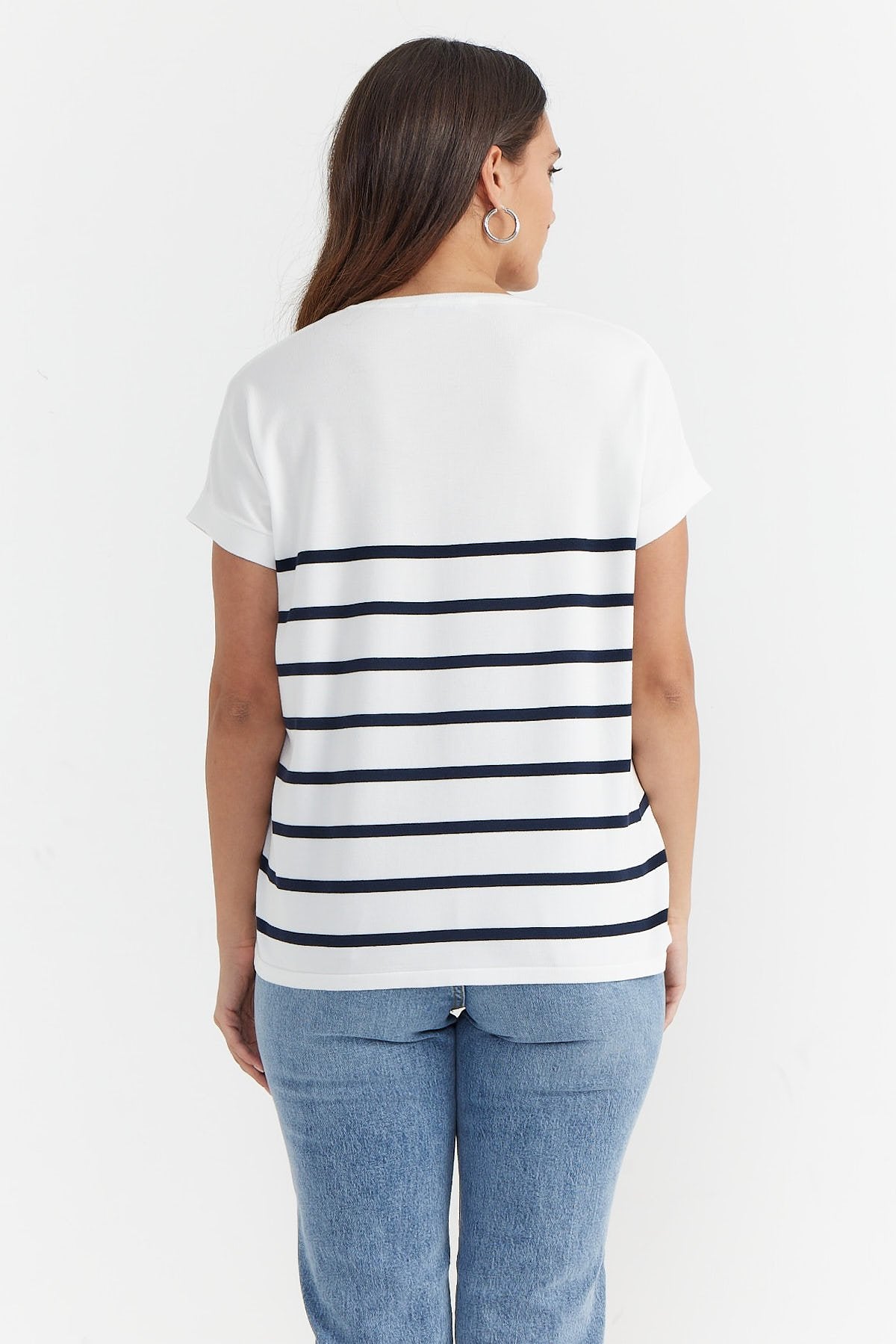 Women's V-Neck Knit T-shirt