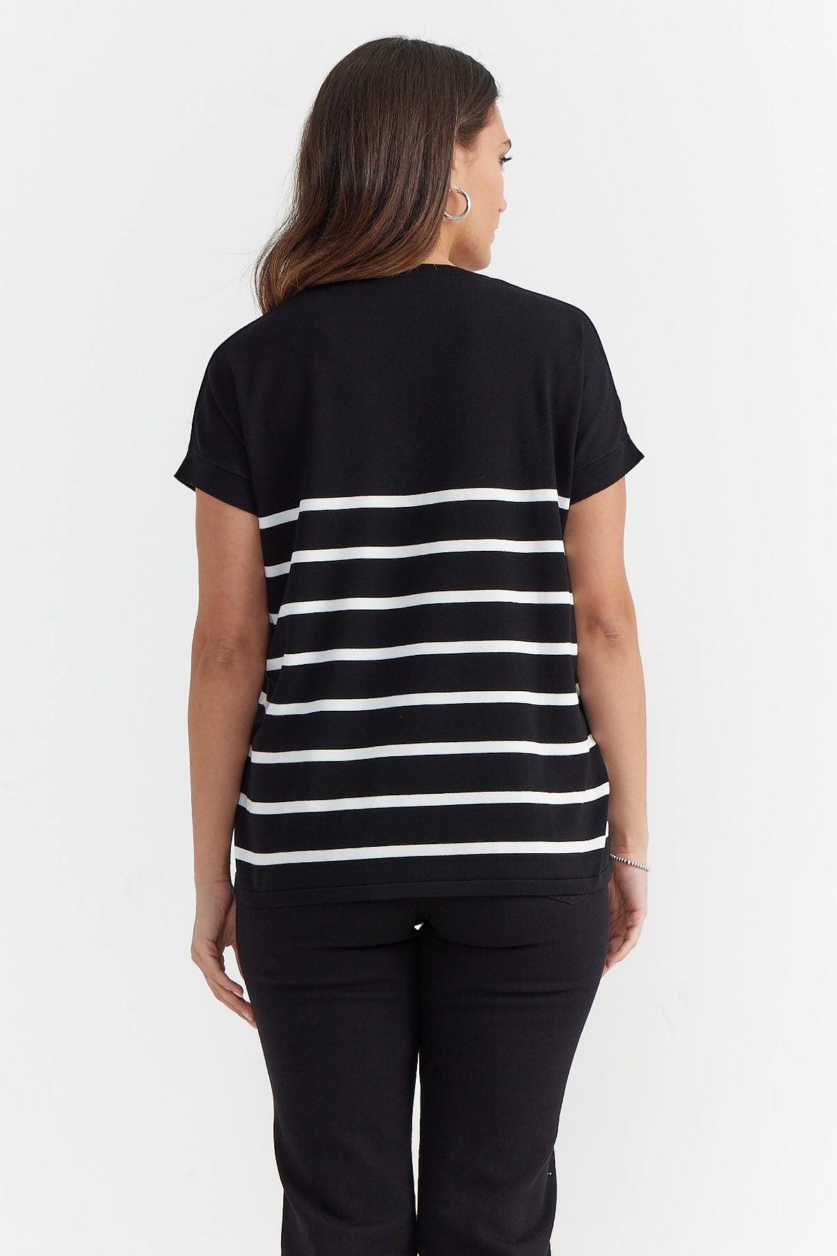 Women's V-Neck Knit T-shirt