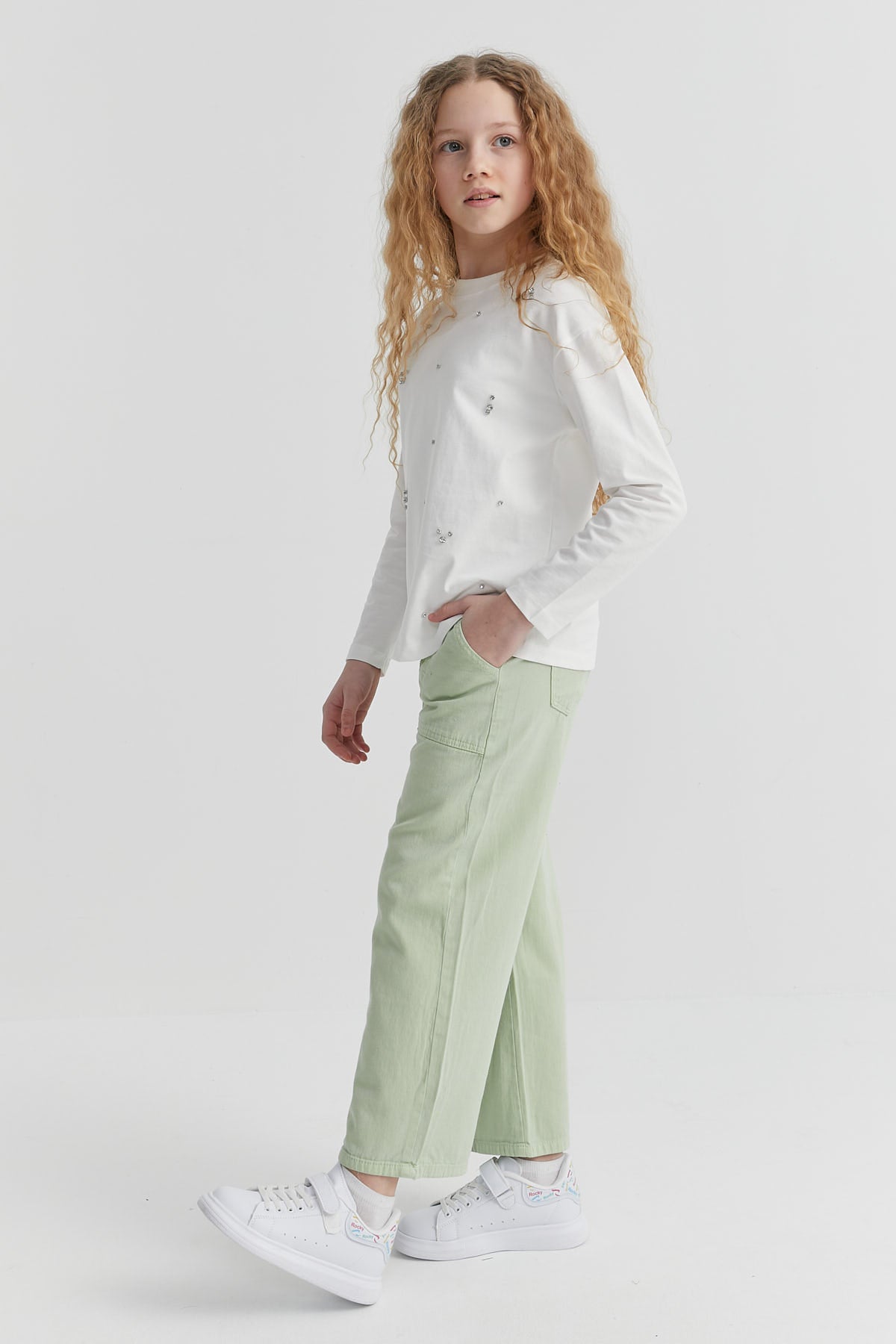 Girl's Wide Leg Short Trousers