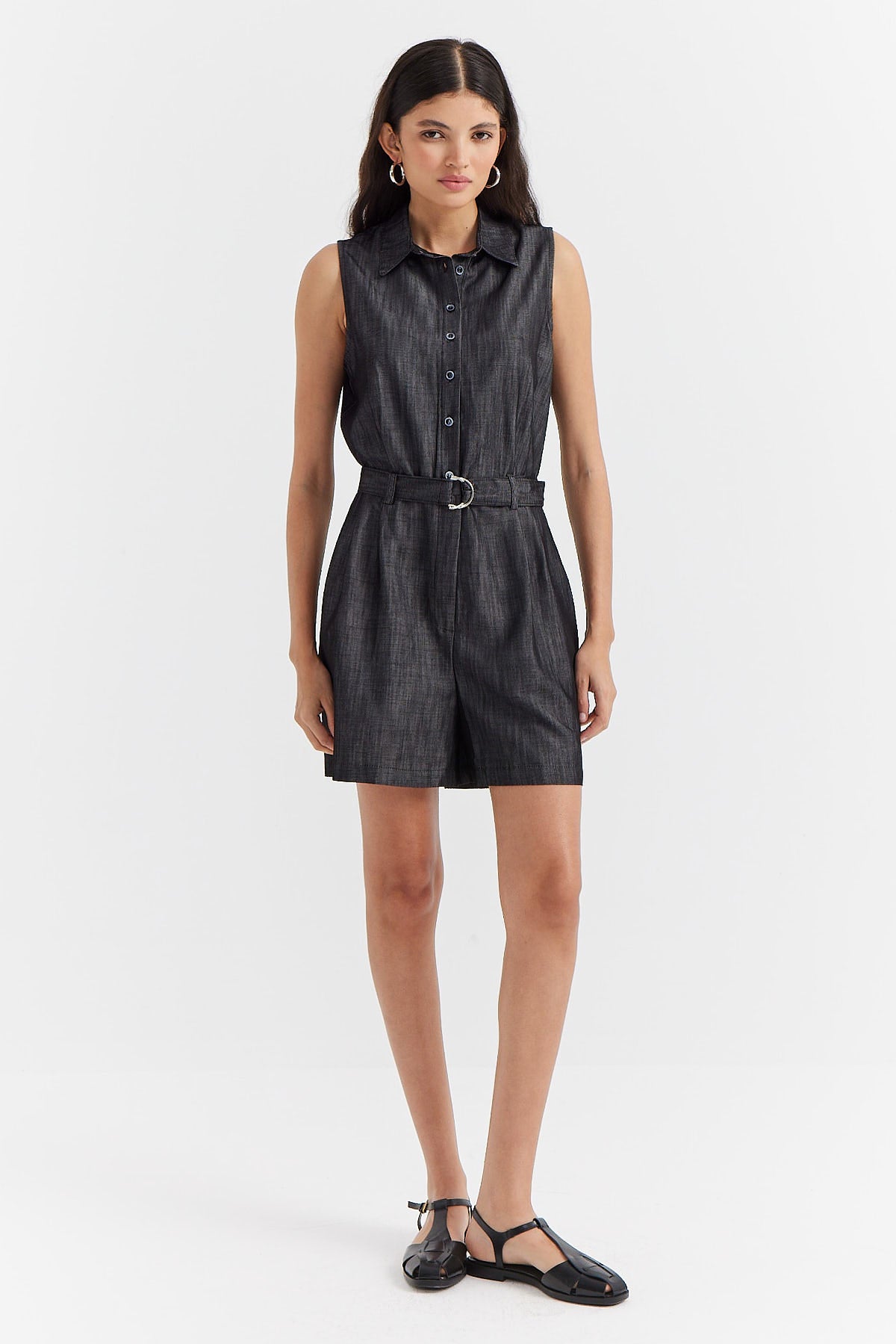 Women's Belt Detailed Jumpsuit