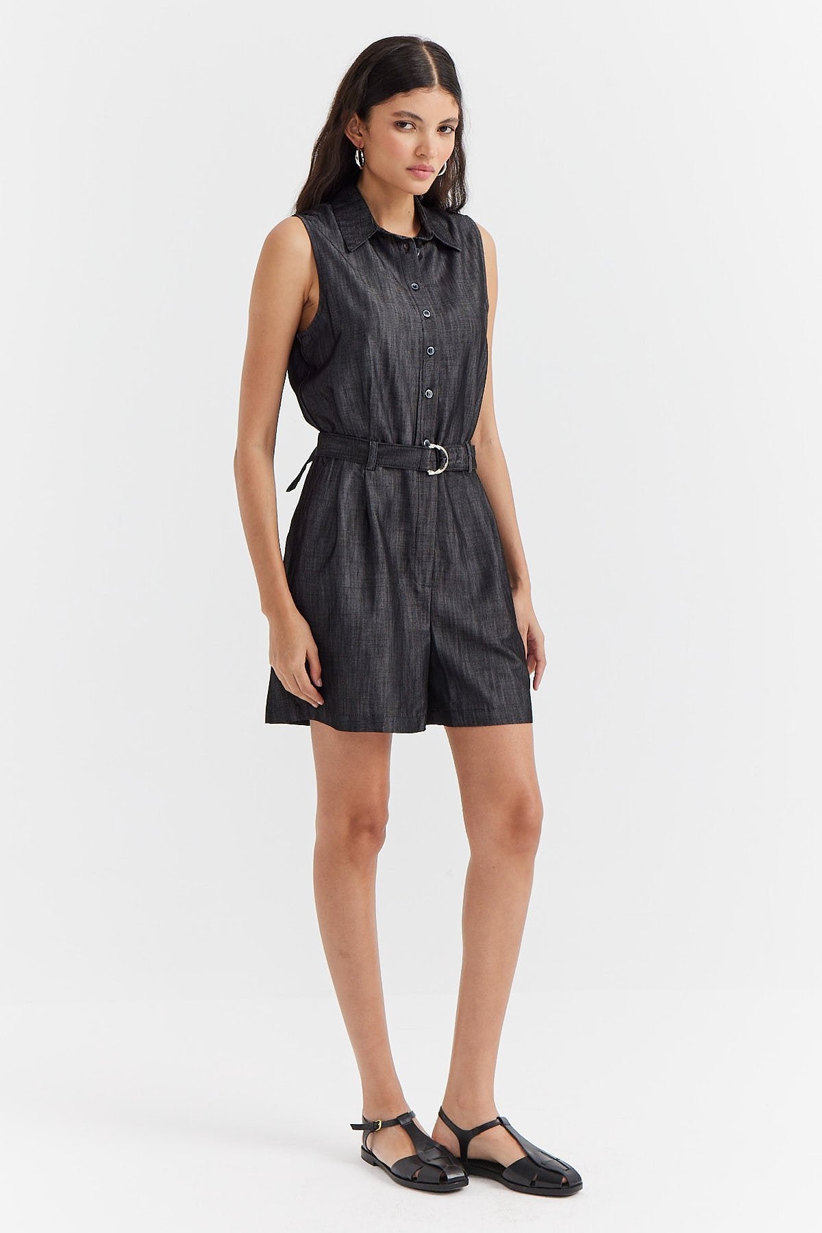 Women's Belt Detailed Jumpsuit