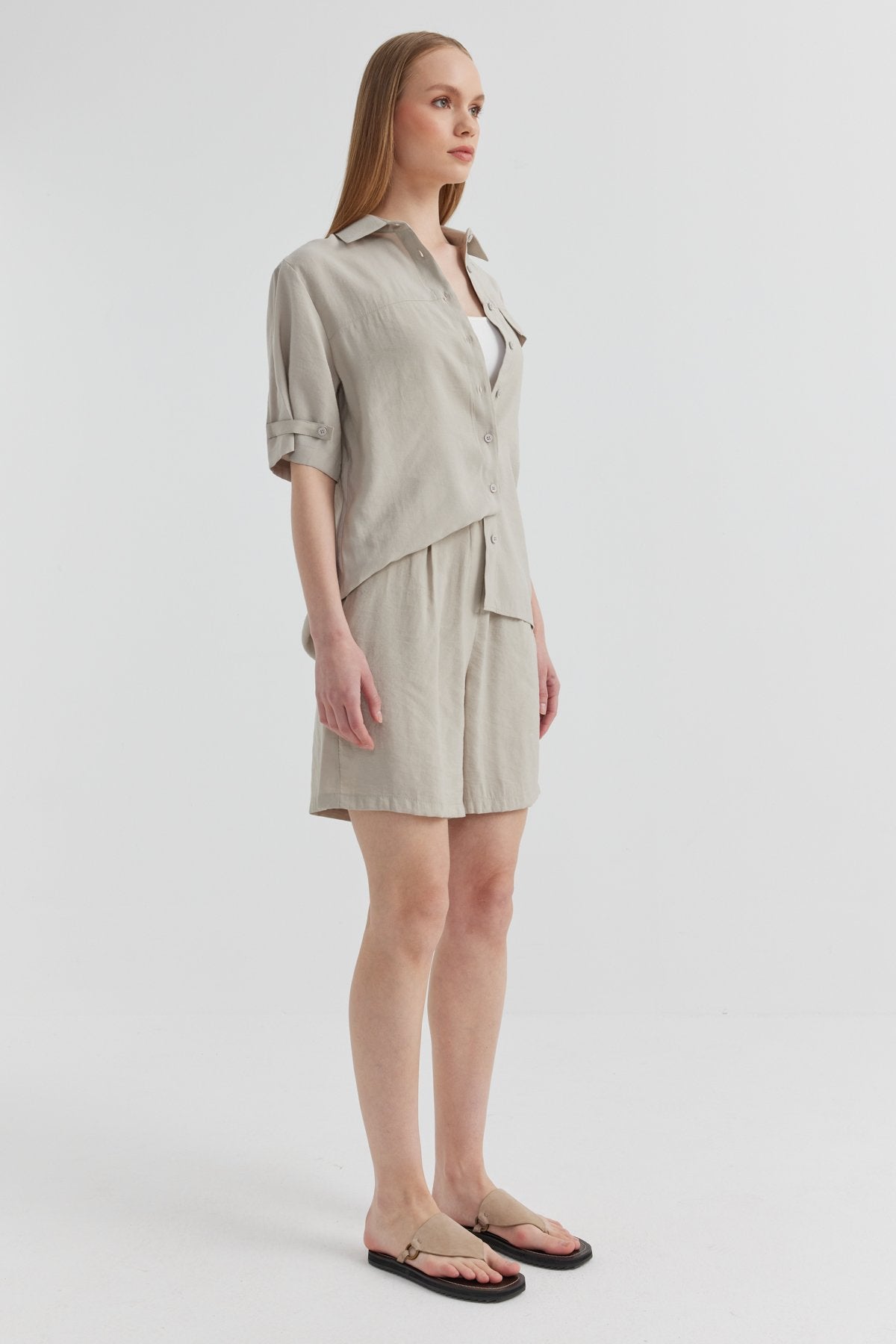 Women's Pleated Detailed Shorts