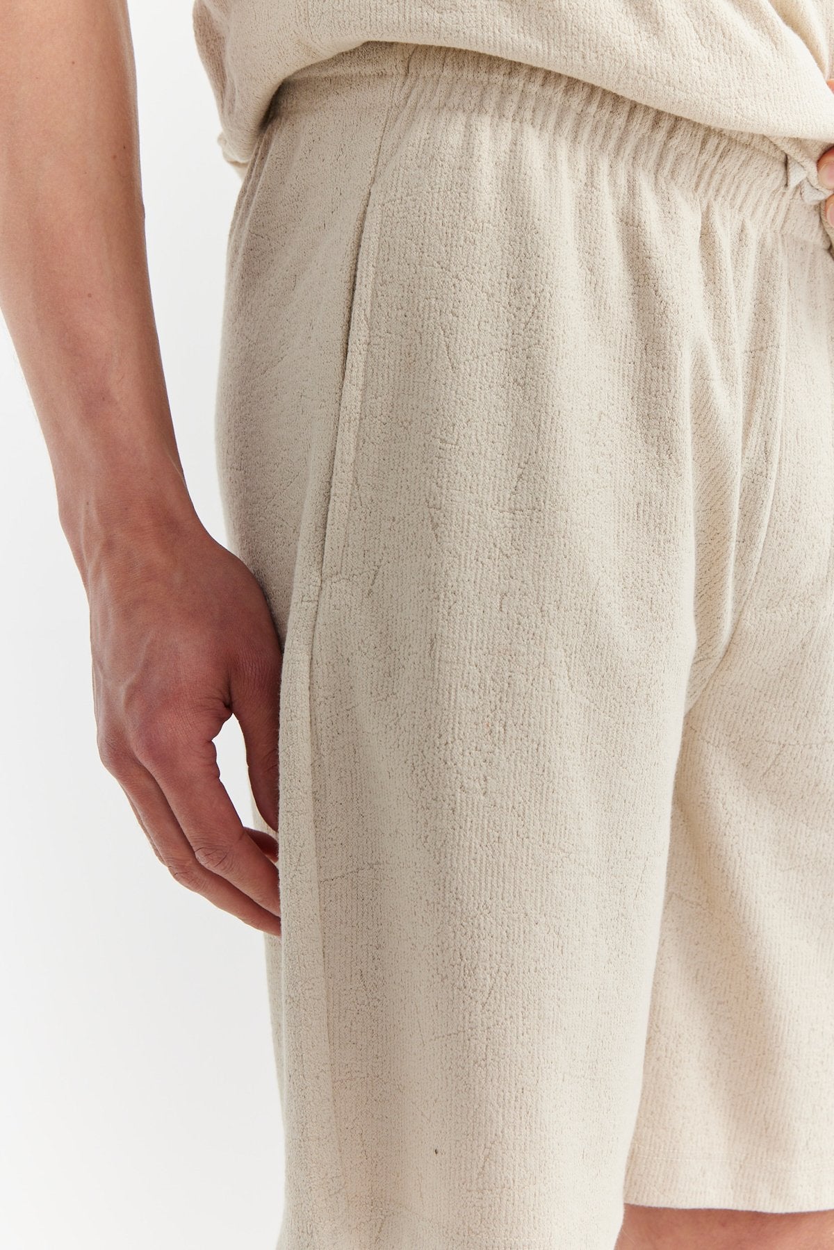 Men's Textured Tie-Waist Shorts