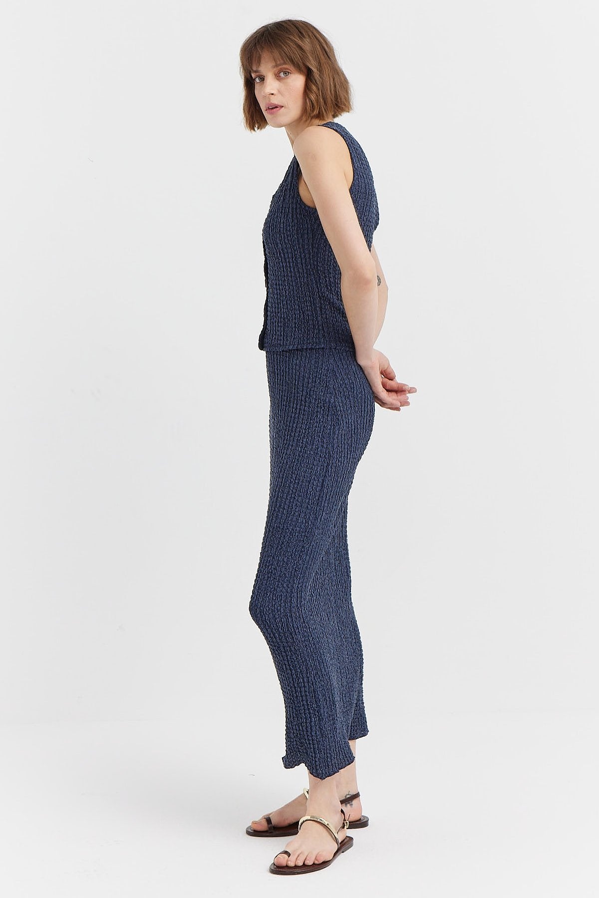 Women's Textured Midi Skirt