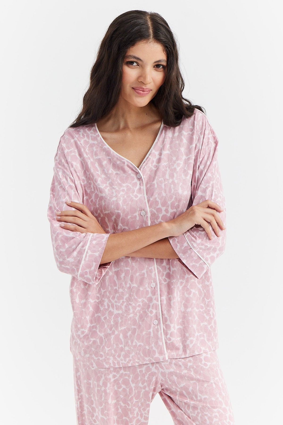 Kadın Desenli Pijama Takımı