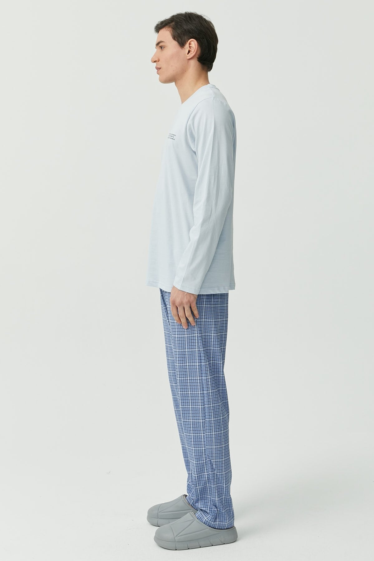 Desenli Uzun Kollu Pijama Takımı