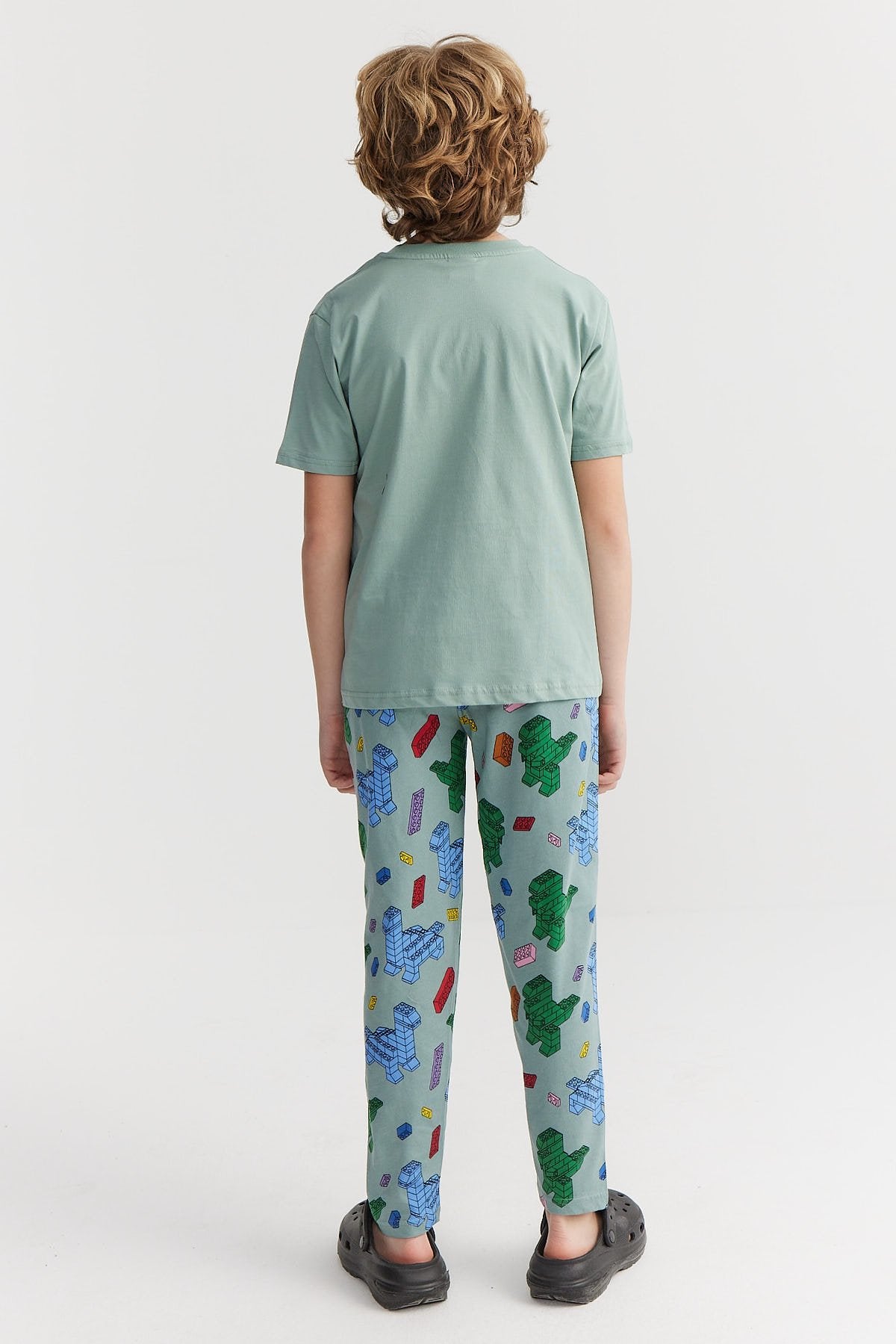Erkek Çocuk Baskılı Detaylı Pijama Takımı