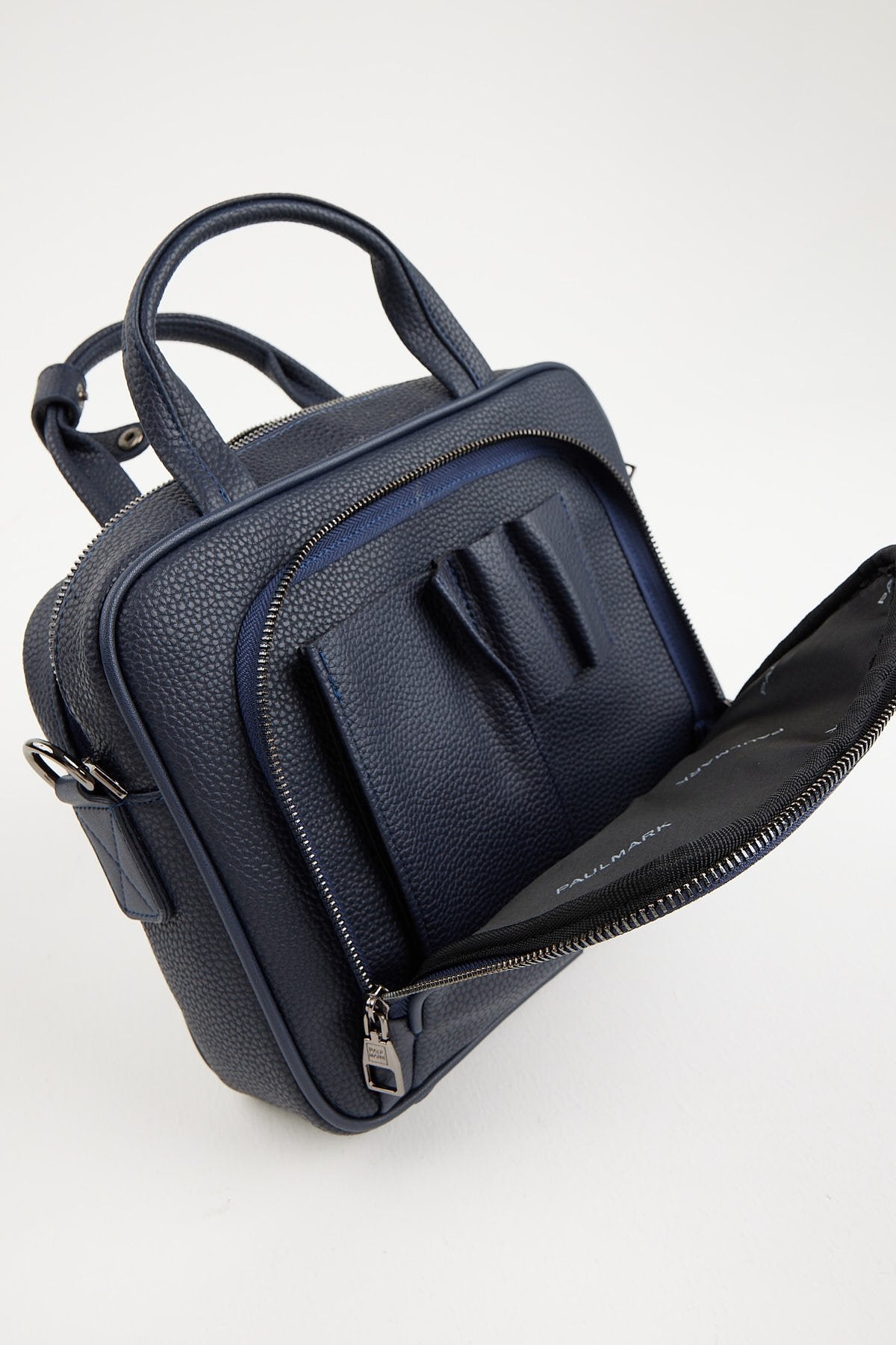 Men's Detailed Long Strap Leather Handbag