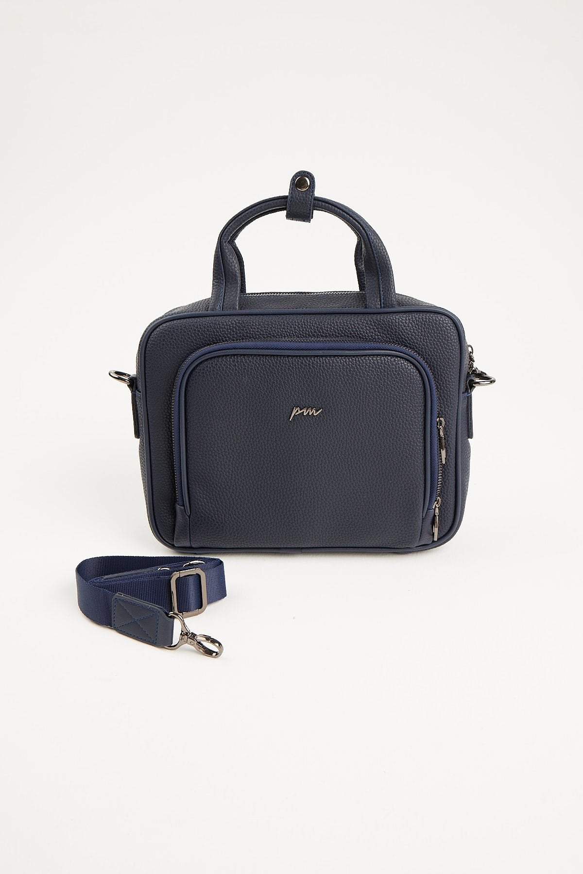 Men's Detailed Long Strap Leather Handbag