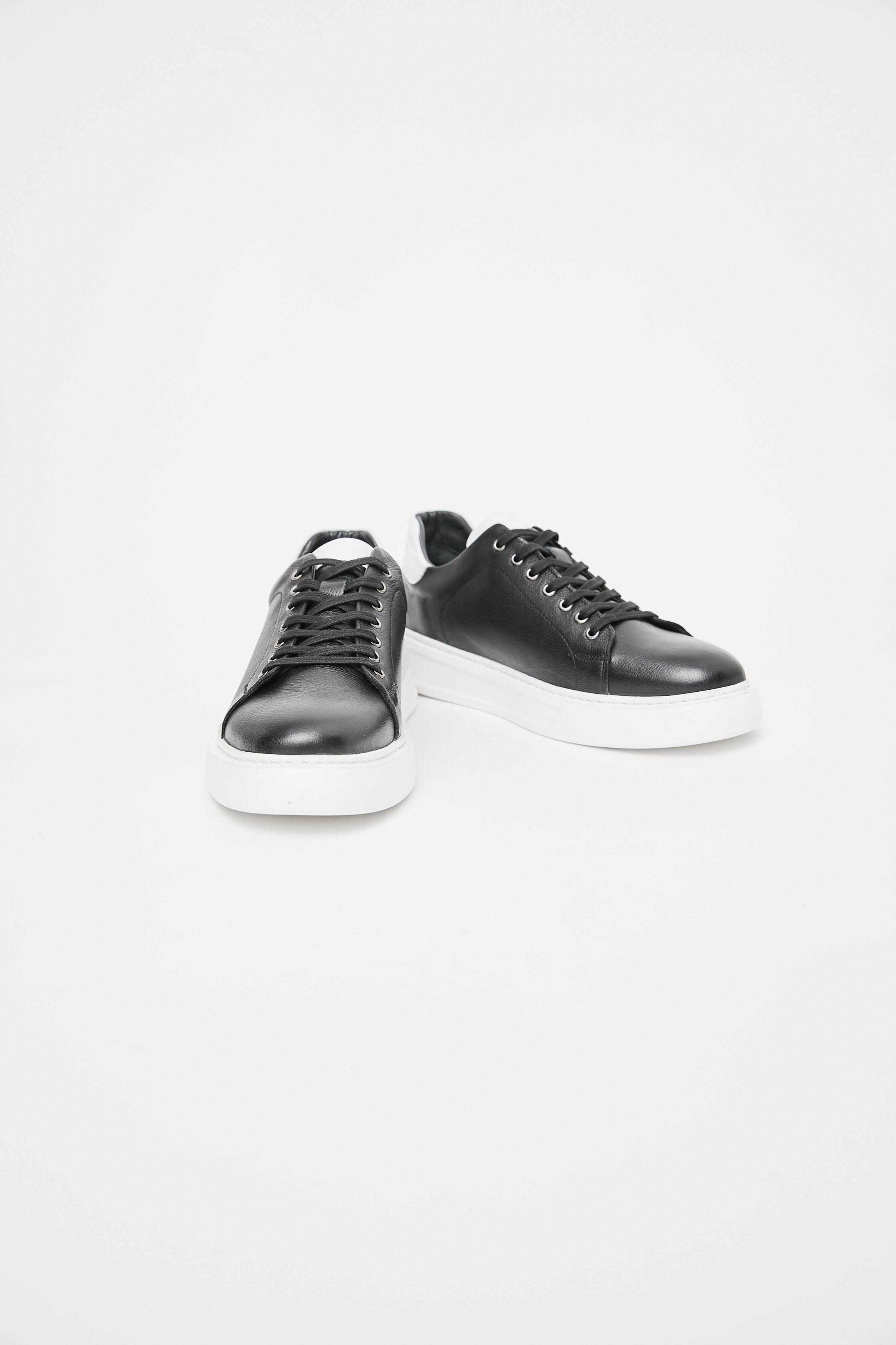 Leather Casual Shoes with Stitching Details