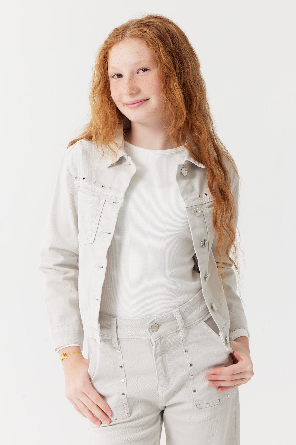 Girl's Detailed Denim Jacket