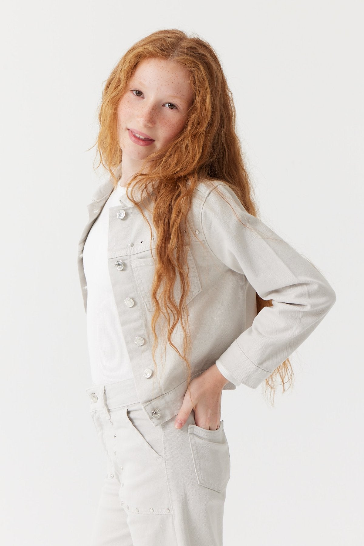 Girl's Detailed Denim Jacket