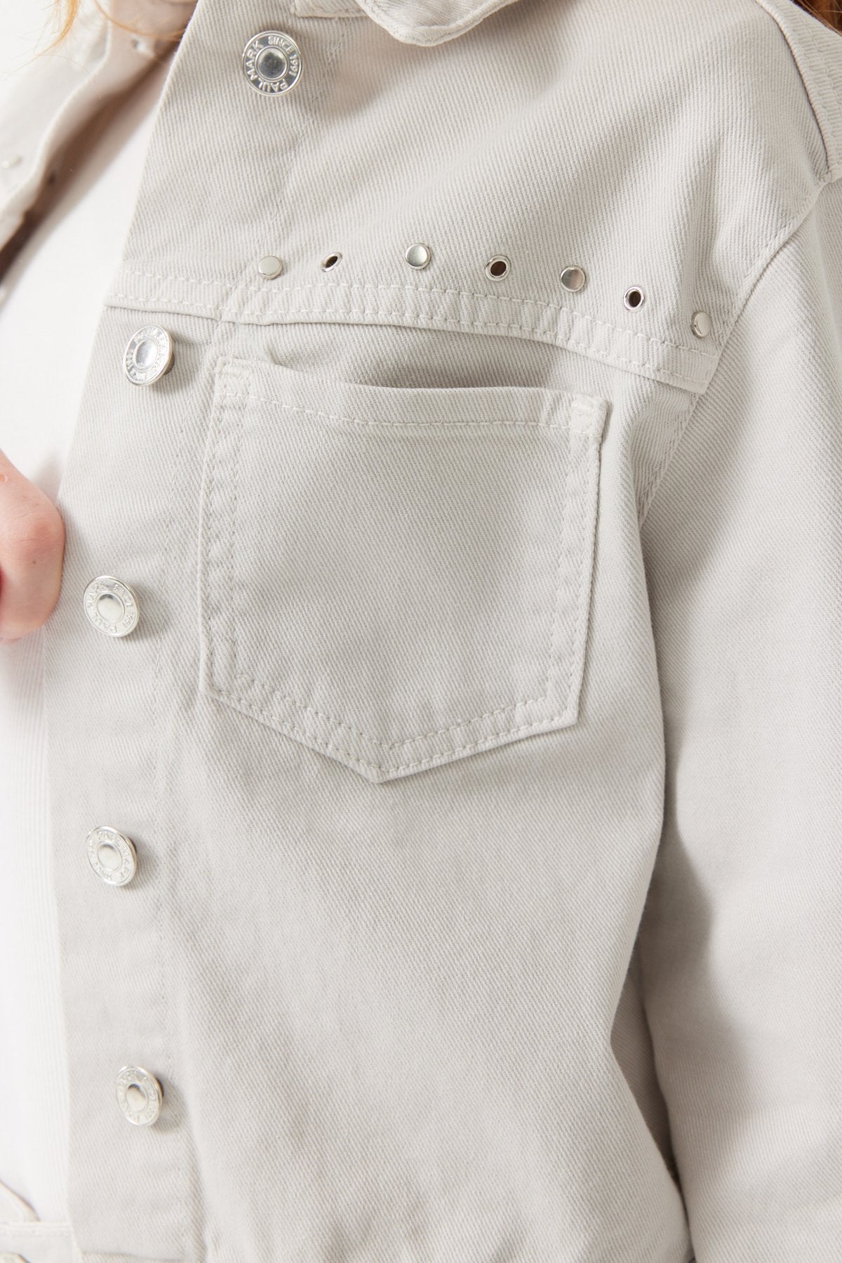 Girl's Detailed Denim Jacket