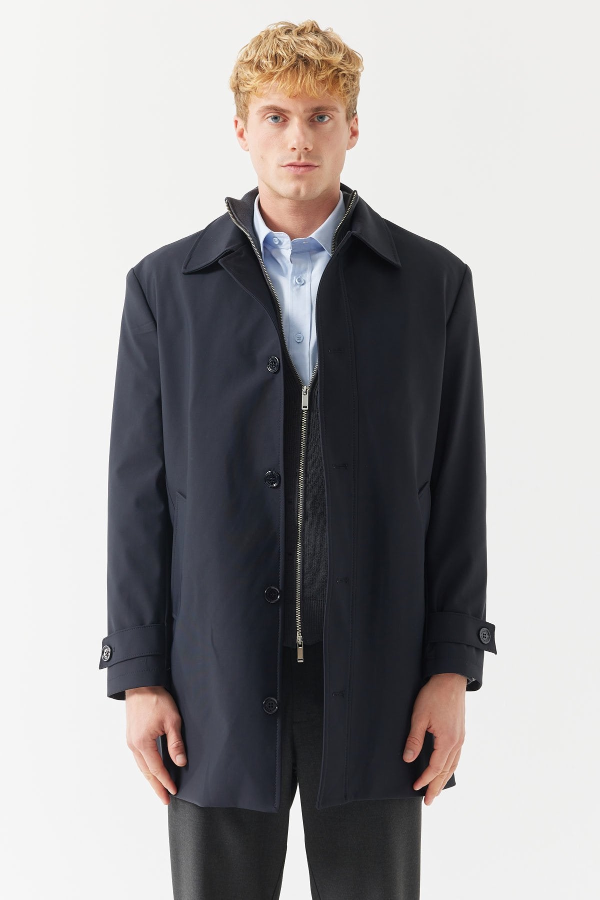 Men's Swallow Collar Trench Coat