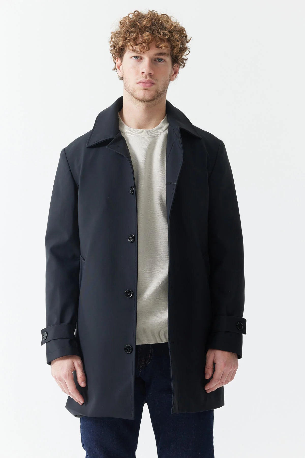 Men's Swallow Collar Trench Coat