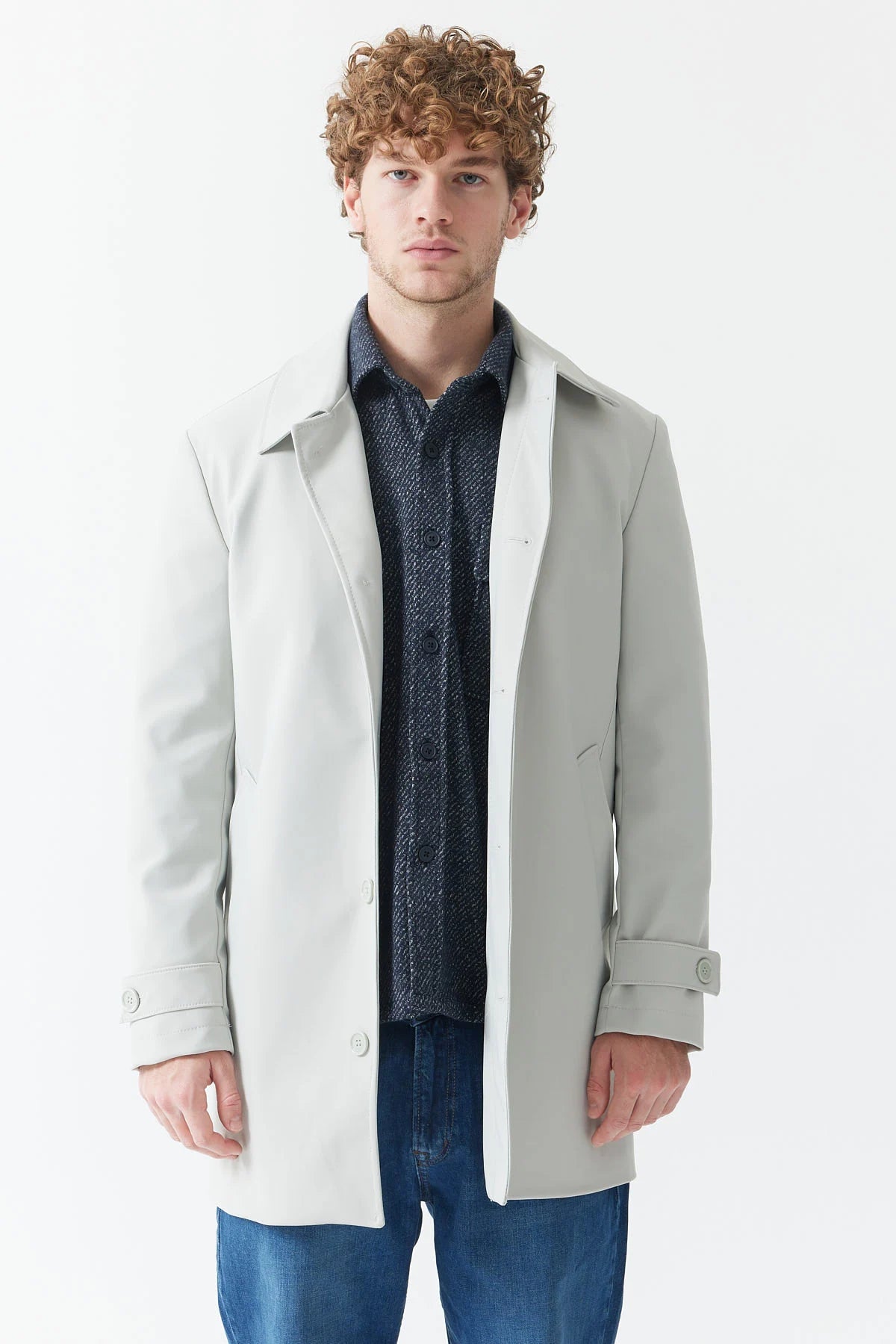Men's Swallow Collar Trench Coat