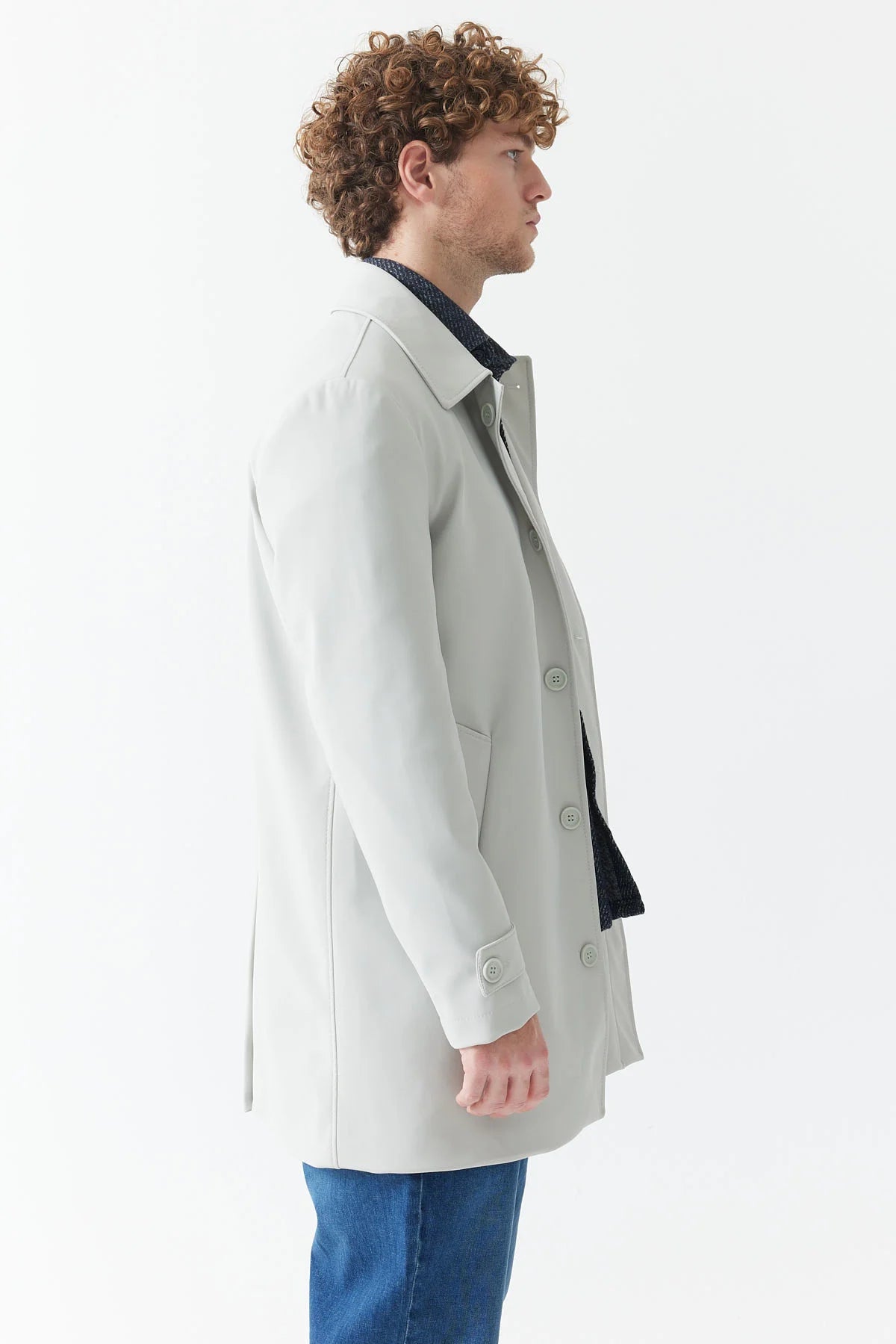 Men's Swallow Collar Trench Coat