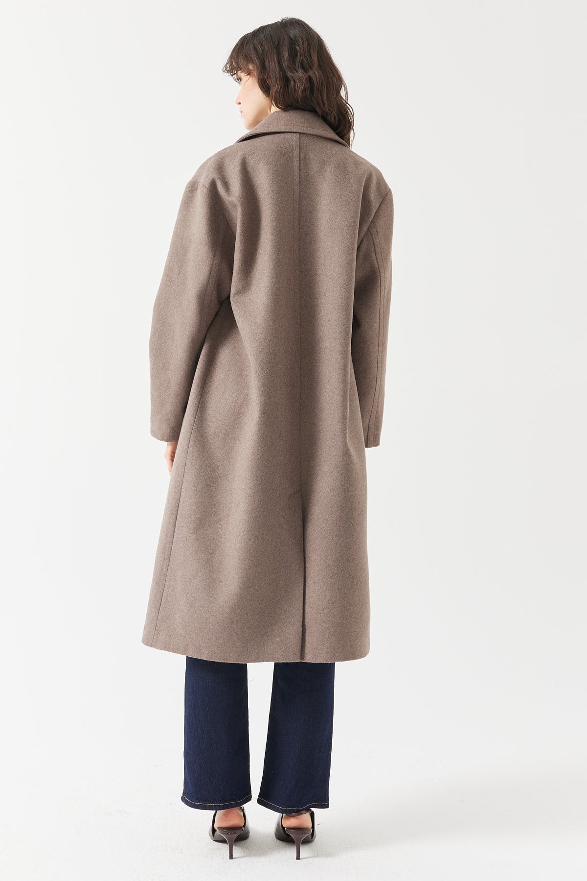 Kadın Düğmeli Kaşmir Palto