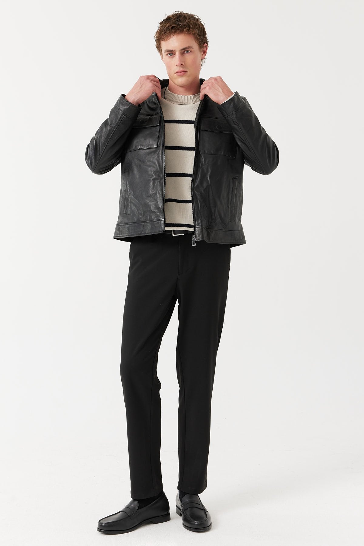 Men's Regular Leather Jacket