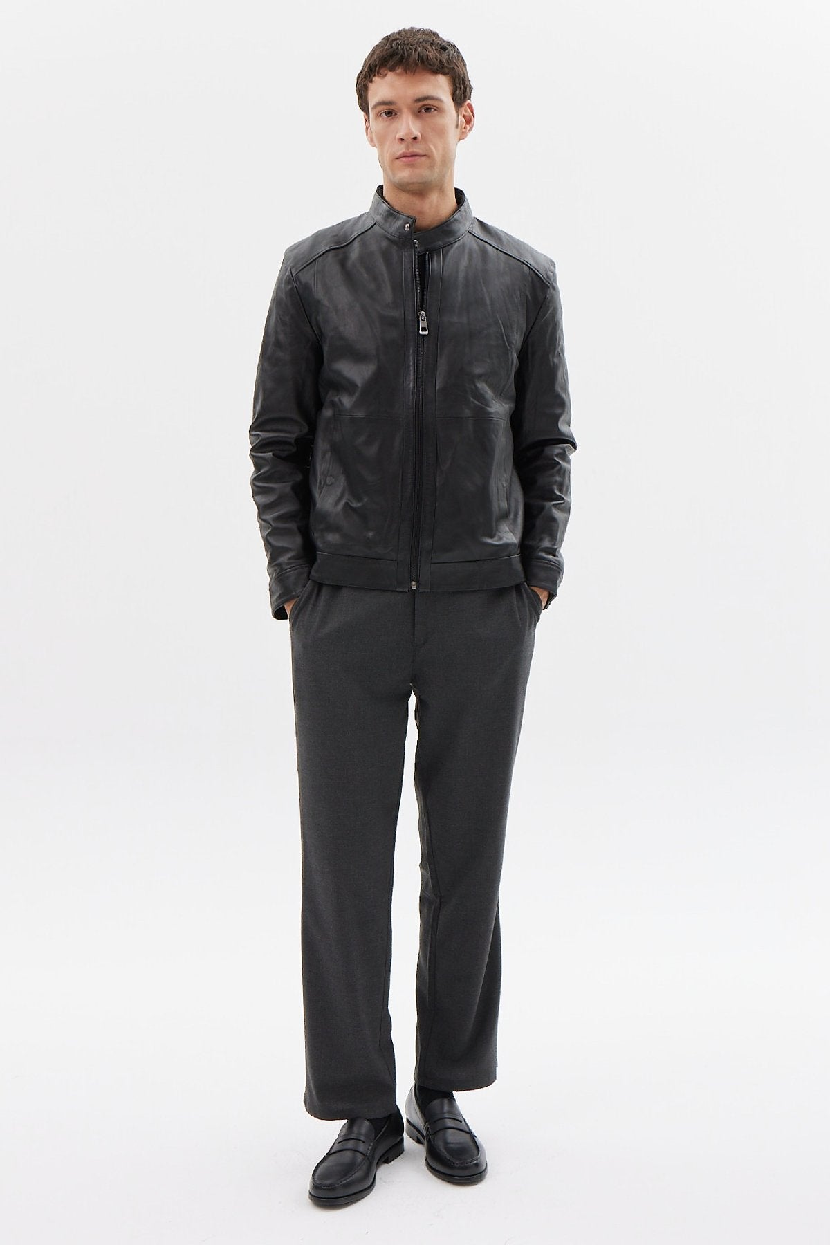 Men's Regular Leather Jacket