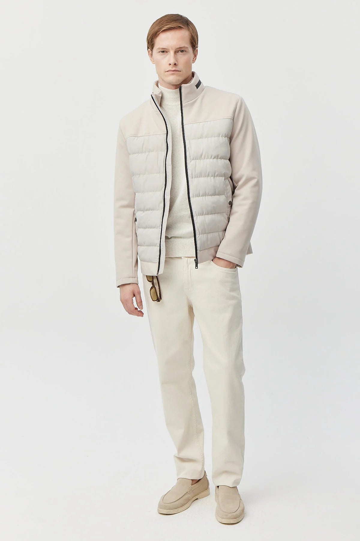 Men's Jacket with Contrast Details
