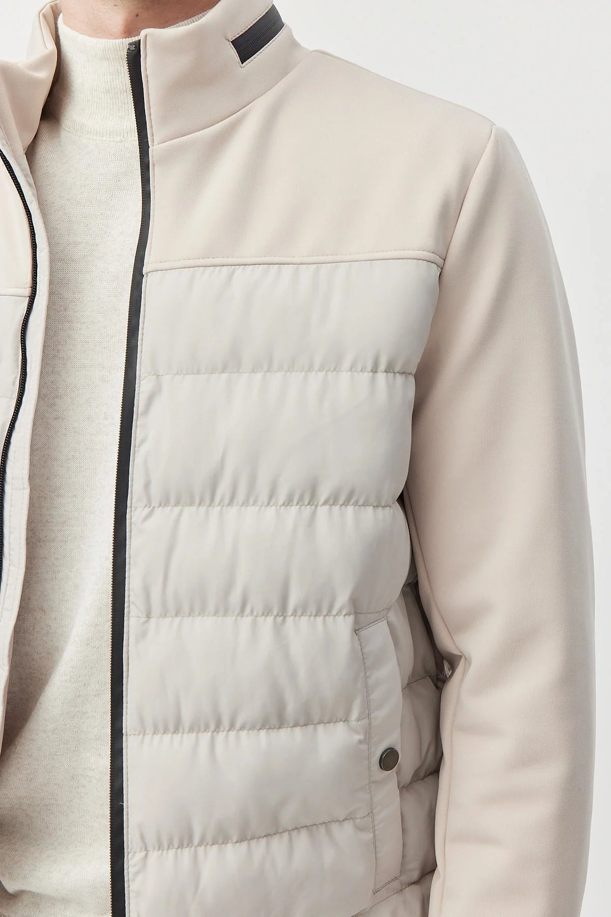 Men's Jacket with Contrast Details