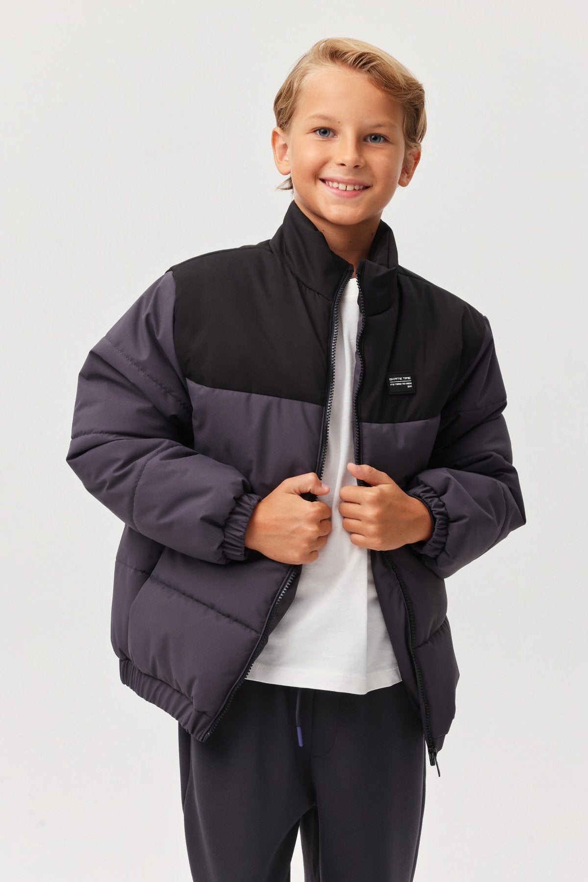 Boy's Stand Collar Coat