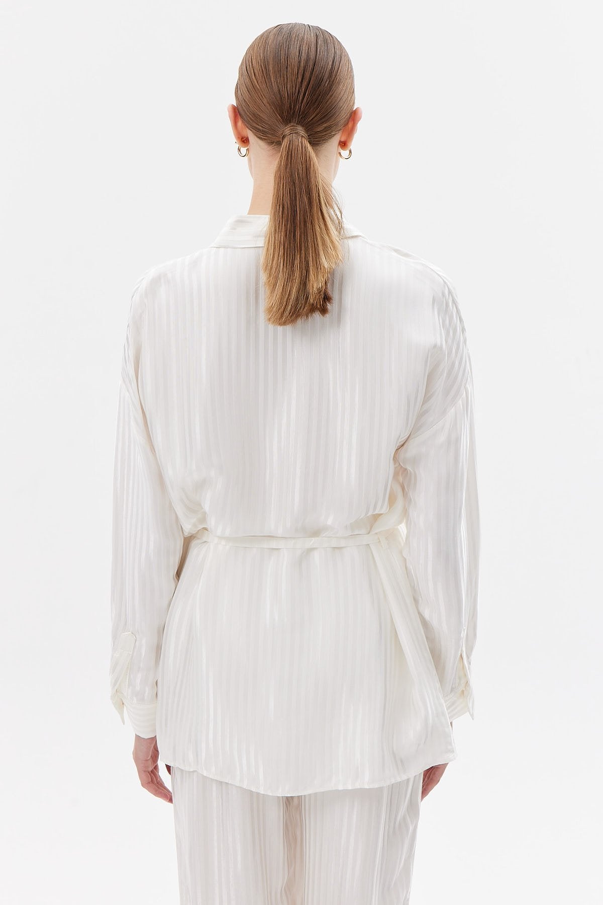 Women's D-Buckle Satin Shirt