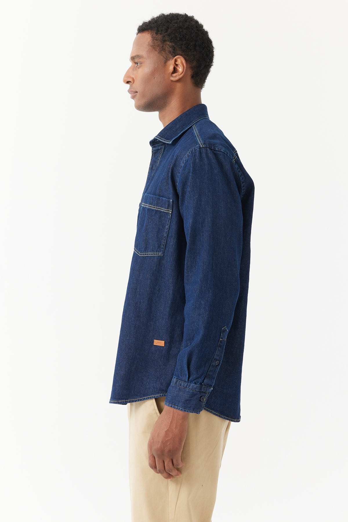 قميص جينز رجالي عادي