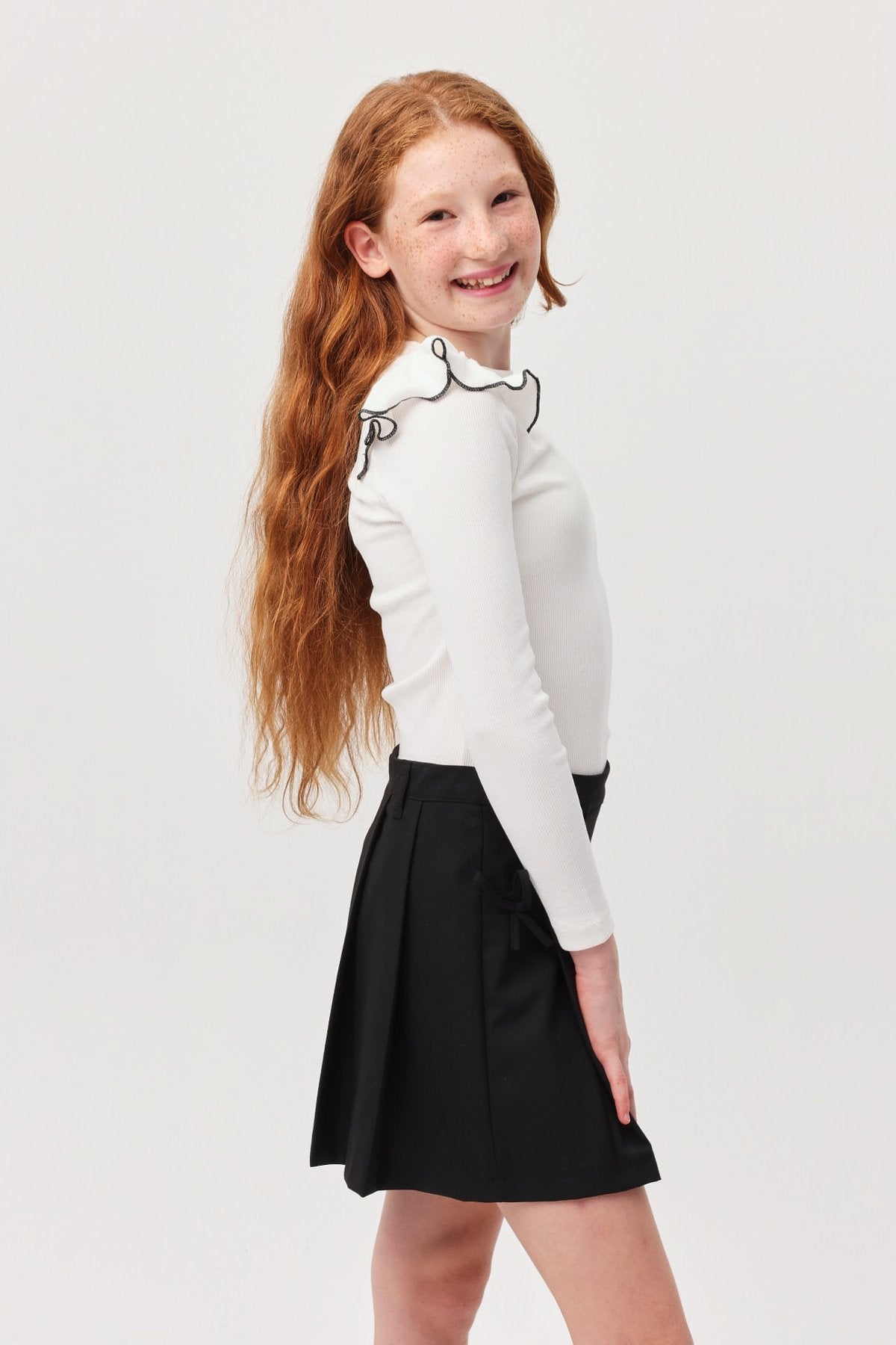 Girl's Shoulder Detailed Blouse