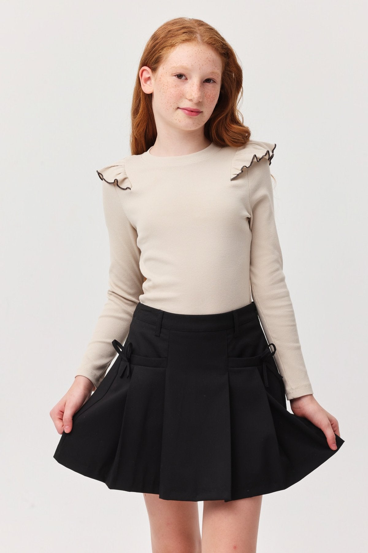 Girl's Shoulder Detailed Blouse