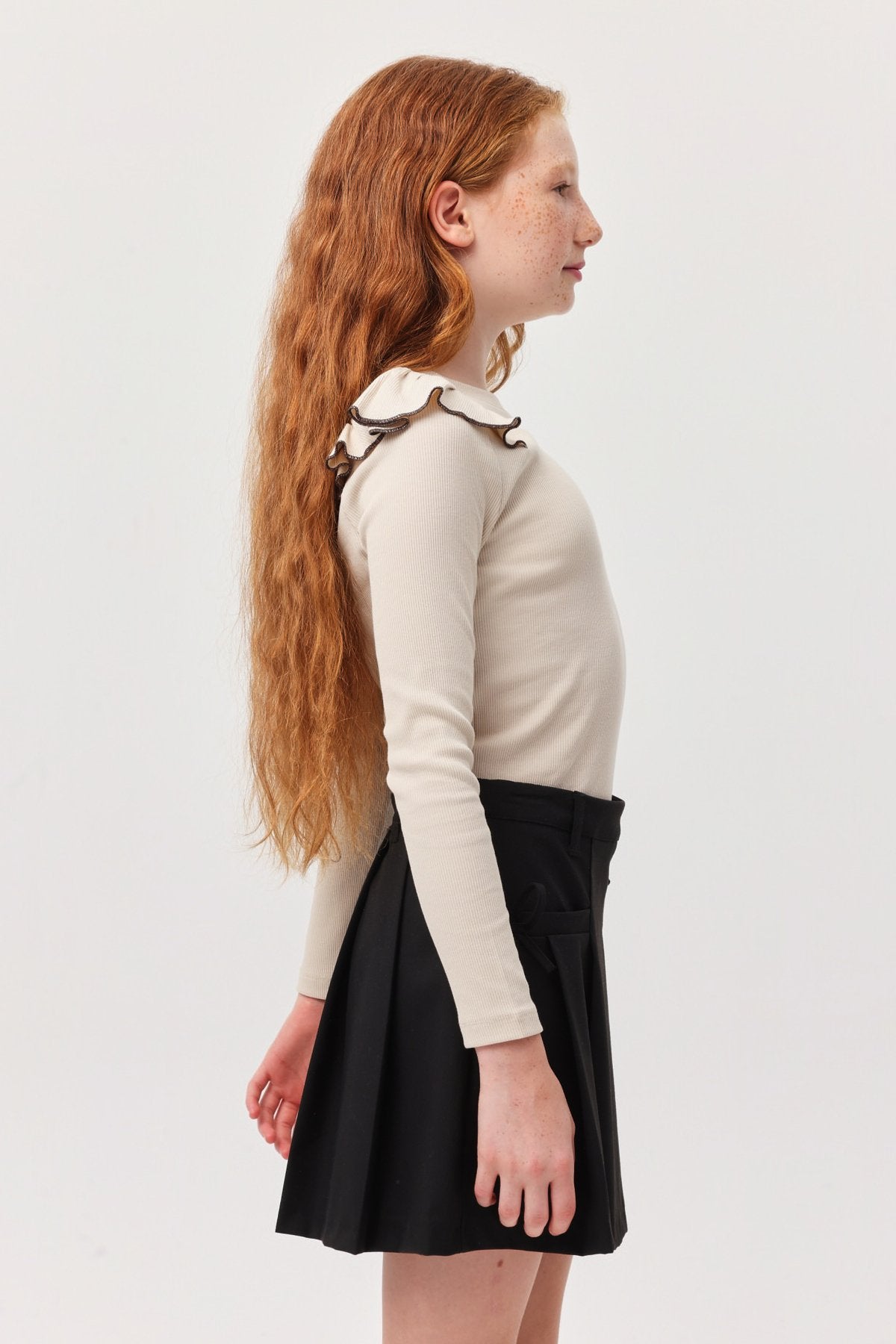 Girl's Shoulder Detailed Blouse