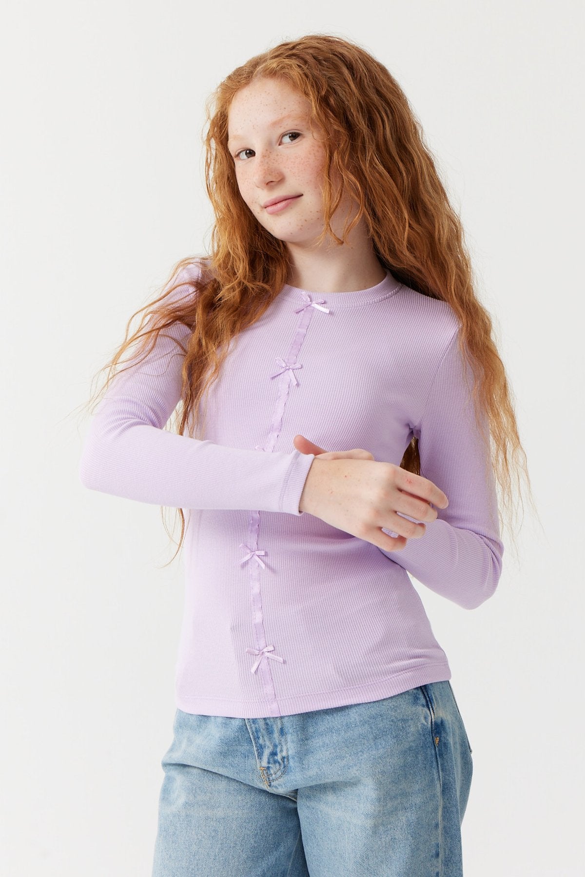 Girl's Ribbon Detailed Blouse