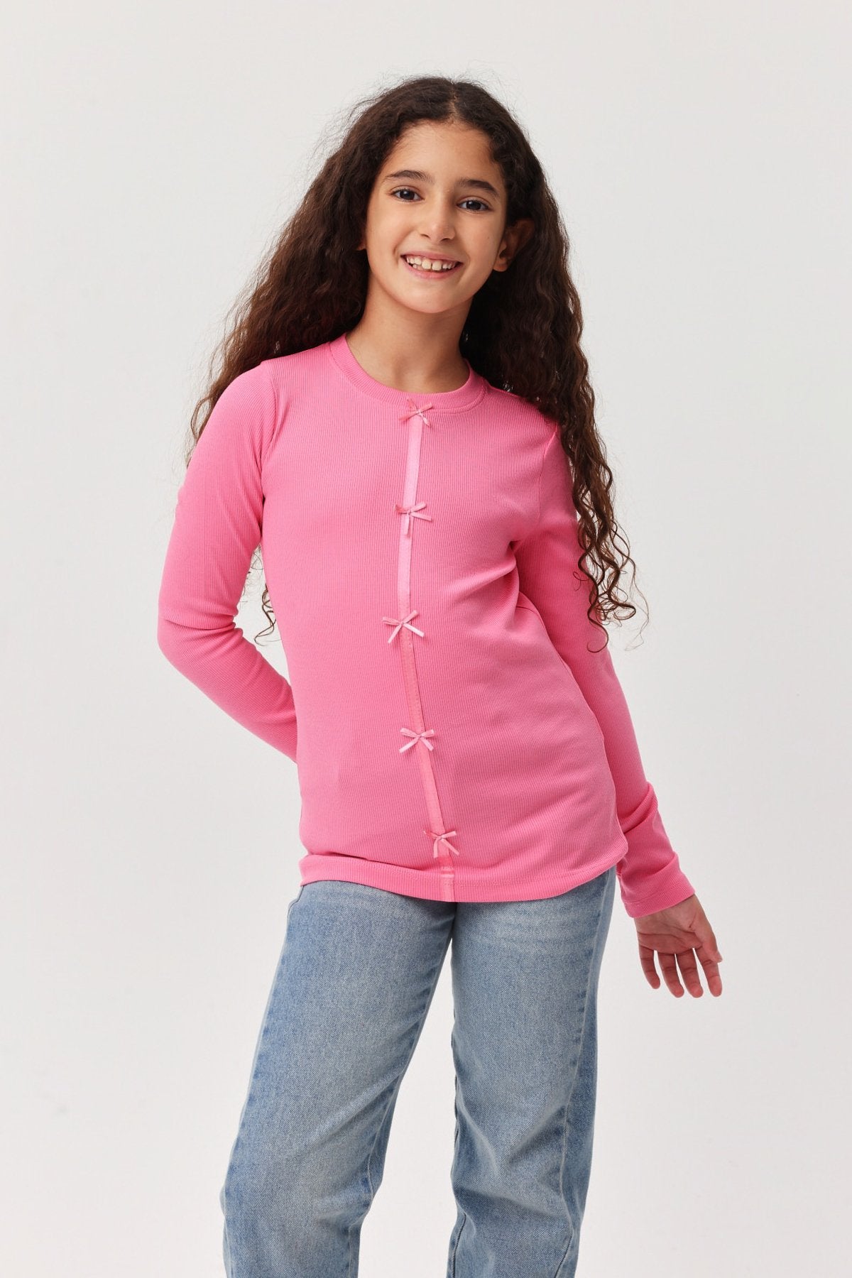 Girl's Ribbon Detailed Blouse