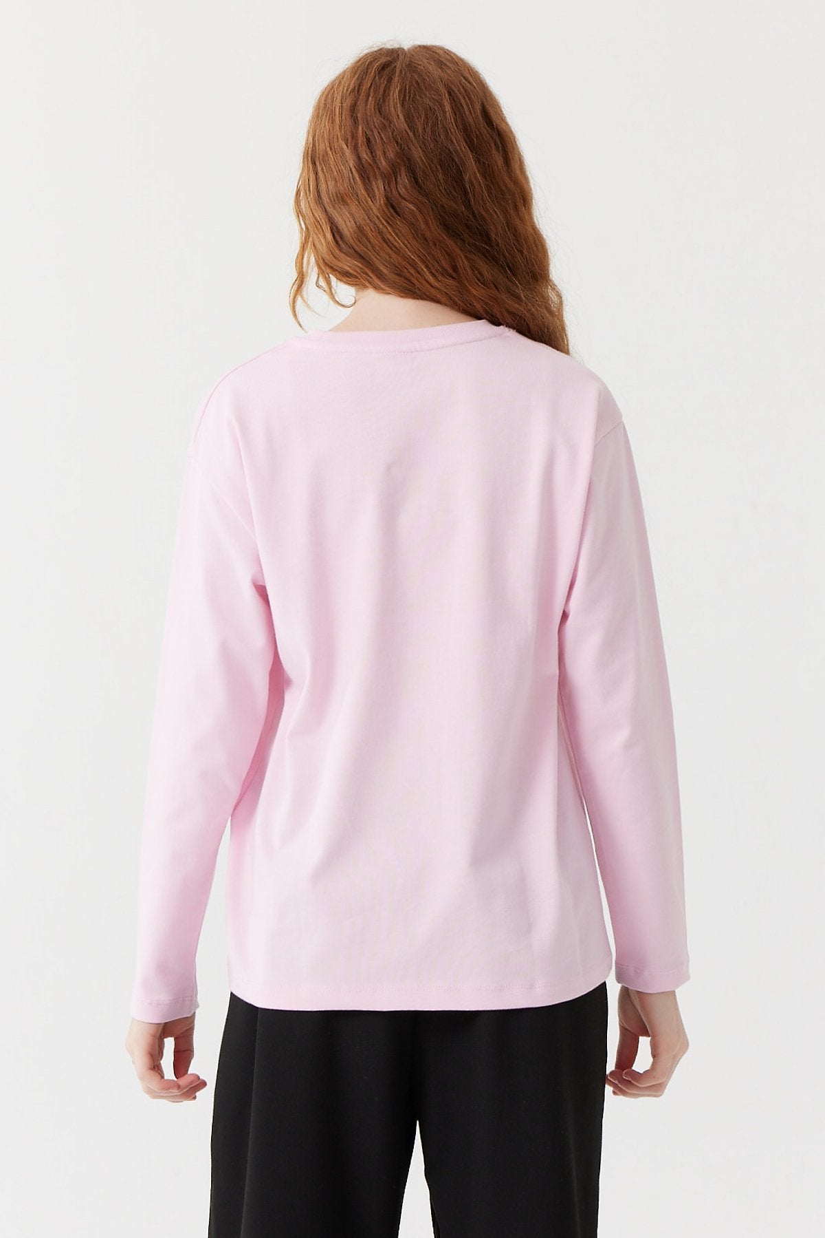 Girl's Text Printed Long Sleeve Blouse