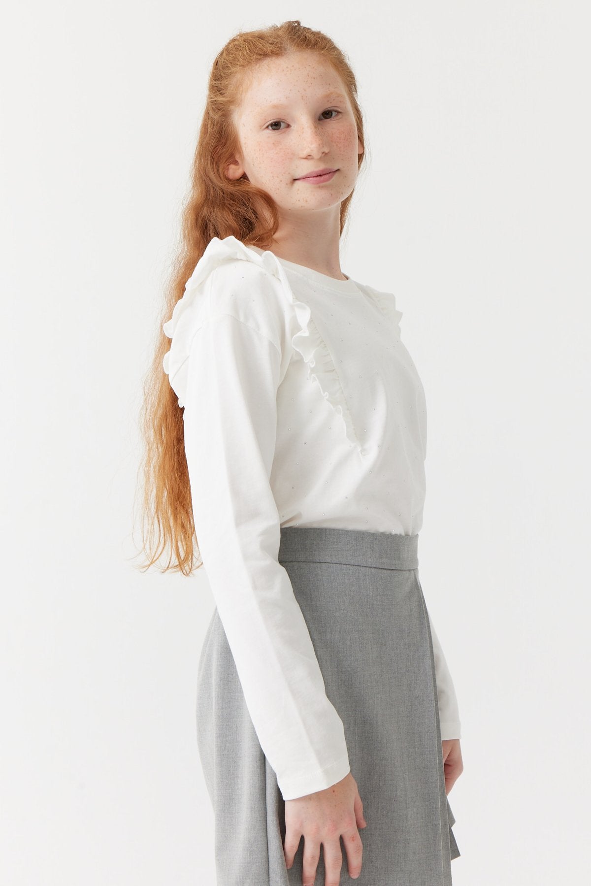 Girl's Stone Printed Blouse