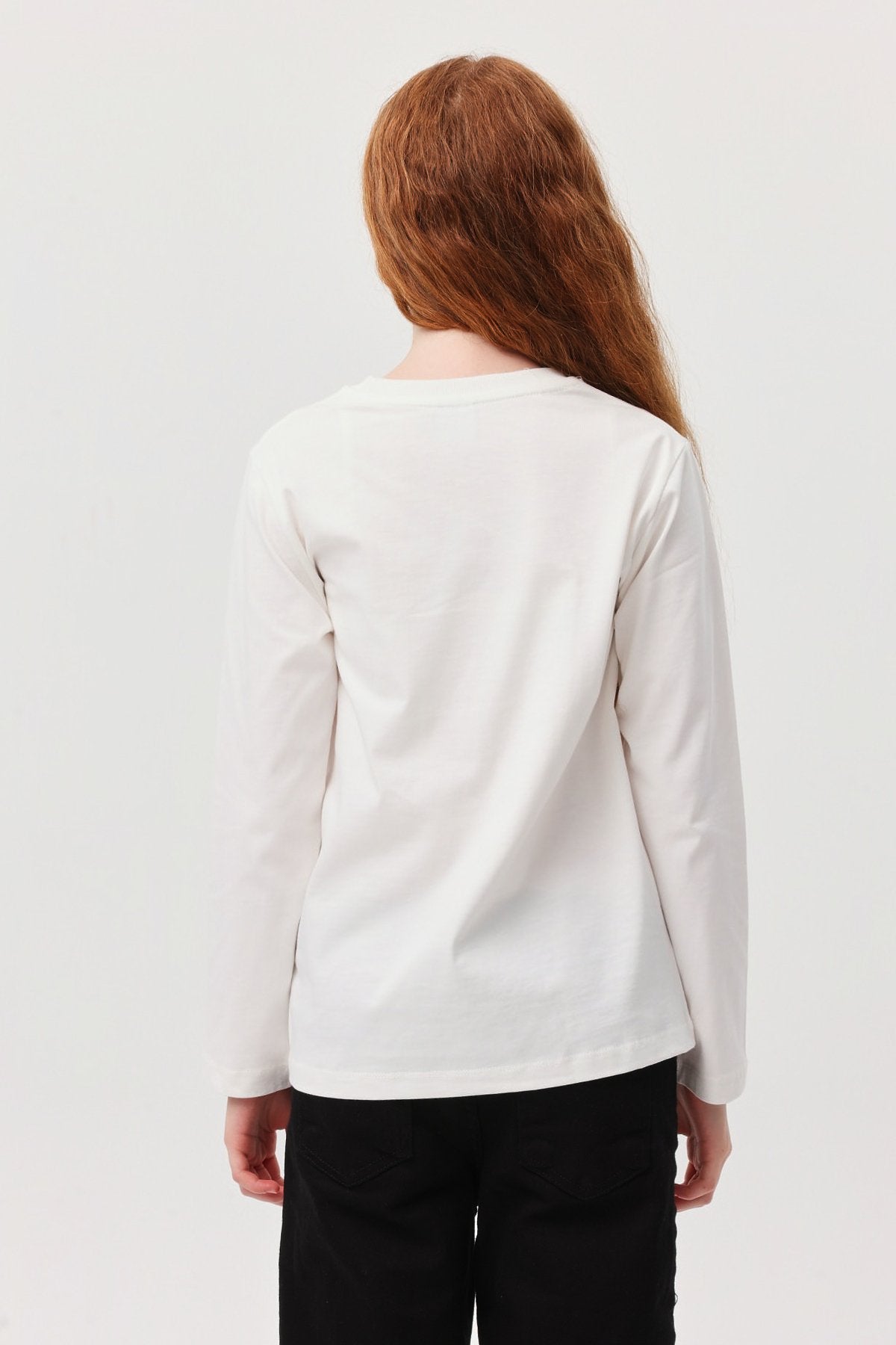 Girl's Long Sleeve Printed Blouse