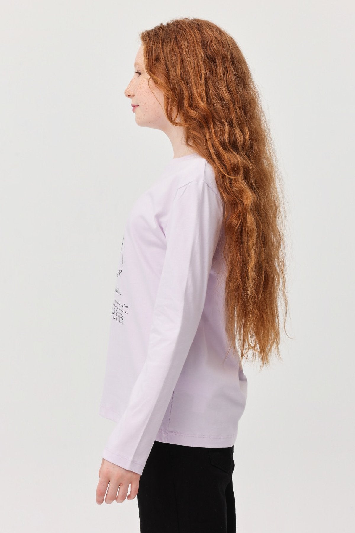 Girl's Long Sleeve Printed Blouse