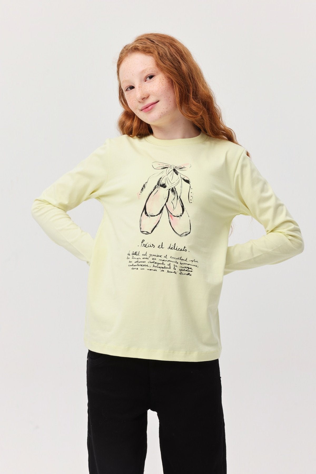 Girl's Long Sleeve Printed Blouse