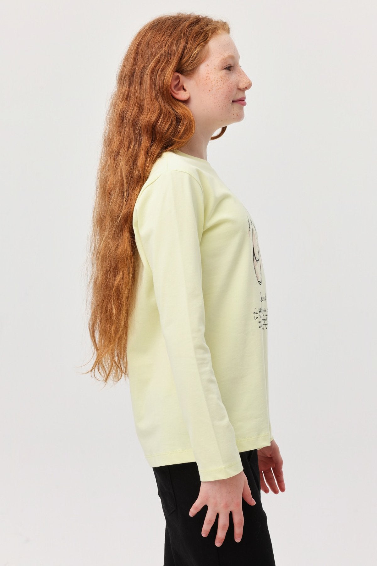 Girl's Long Sleeve Printed Blouse