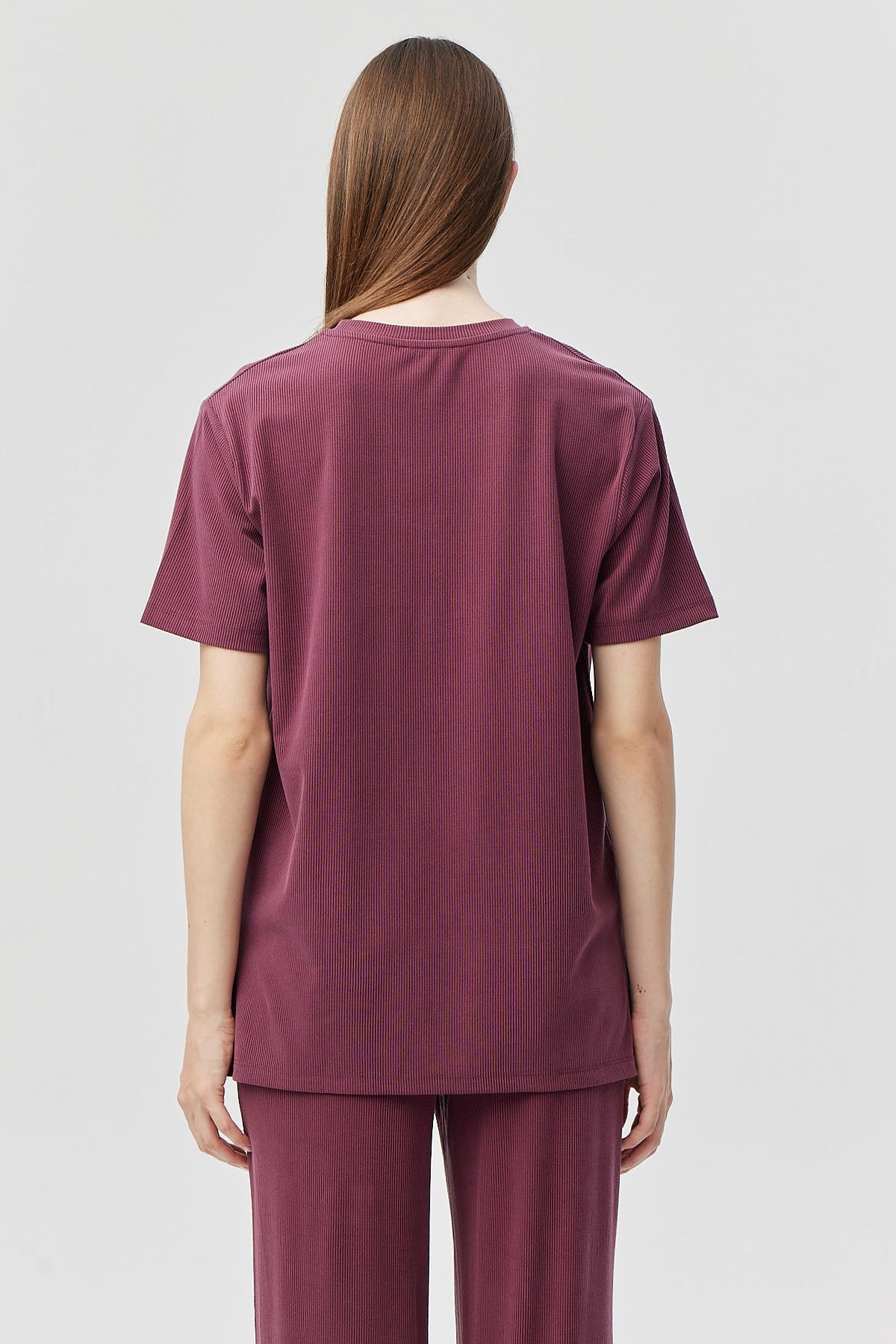 Women's Thin Ribbed Basic T-shirt