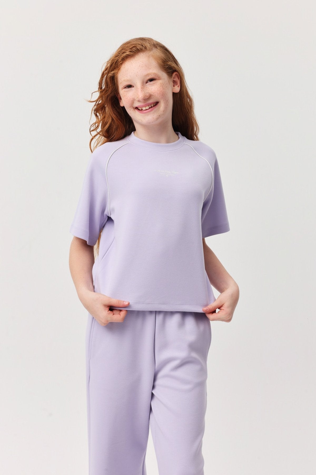 Girl's Contrast Stitched T-shirt