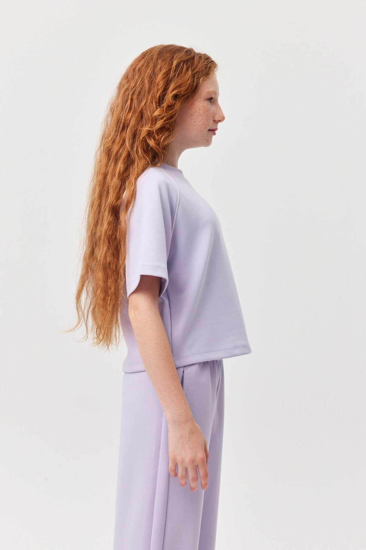 Girl's Contrast Stitched T-shirt