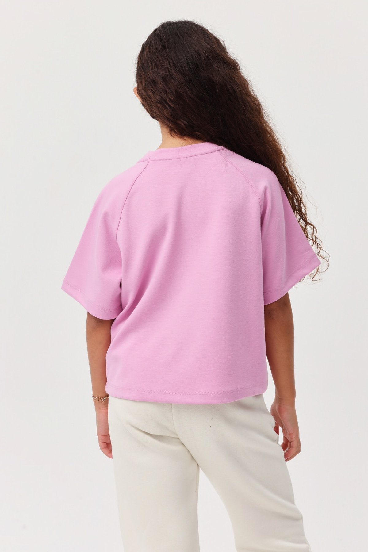 Girl's Contrast Stitched T-shirt