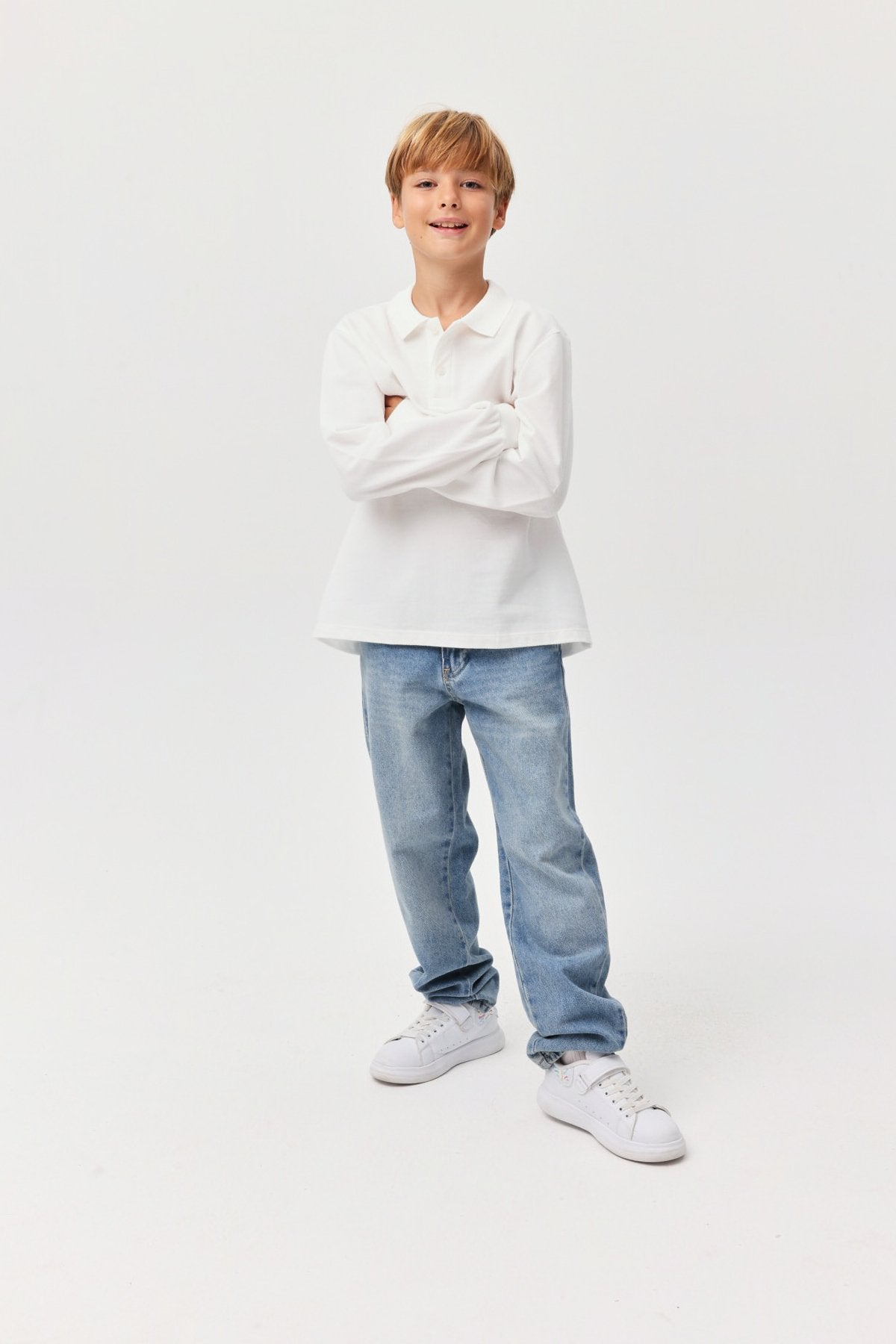 Boy's Polo Neck Long Sleeve T-shirt