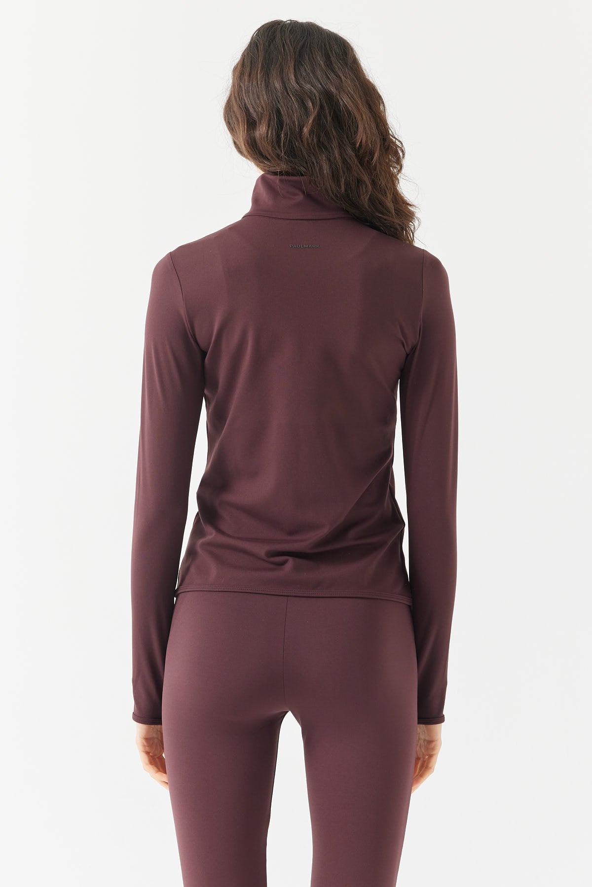 معطف عرق نسائي رقيق بسحاب وتفاصيل قفازات